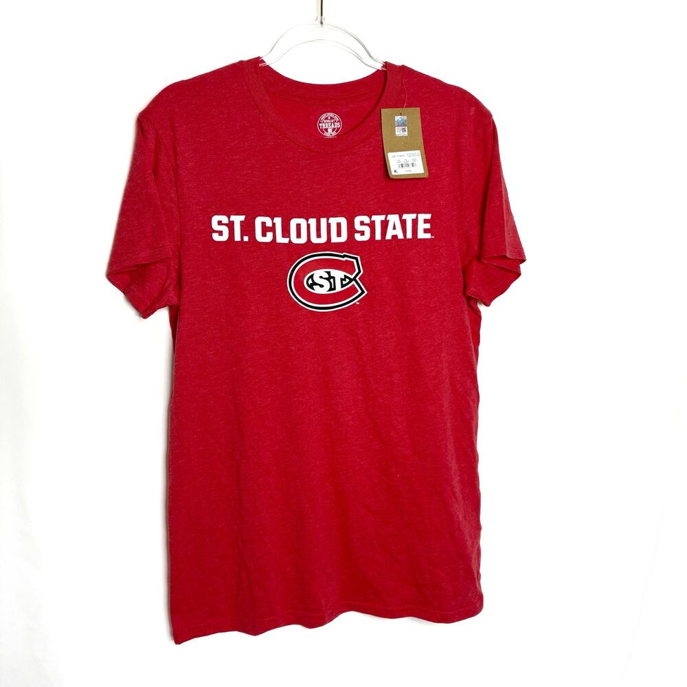St Cloud State University Red Short Sleeve Tee Shirt Rivalry Threads NWT Mens M